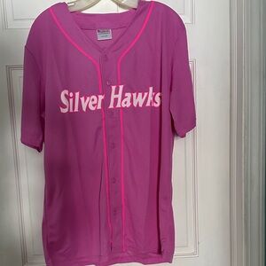 Silver Hawks Pink Baseball Jersey